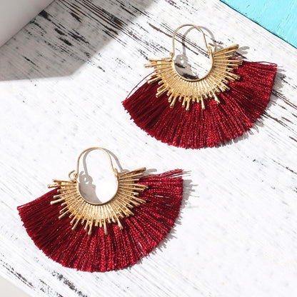 Boho Irregular Round Tassel Earrings - Top Boho