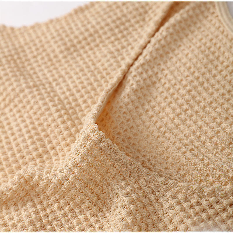 Two Piece Waffle Knit Loungewear Set