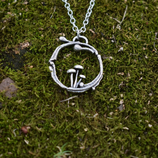 Mushroom Planet Pendant Necklace - Top Boho