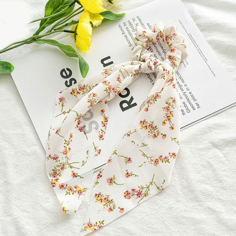 Boho Chic Ribbon Hair Scrunchies