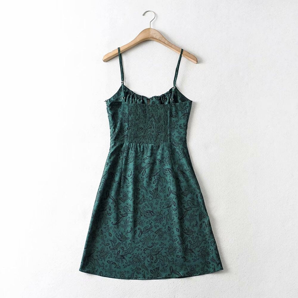 Boho Floral Print Sling Dress - Top Boho