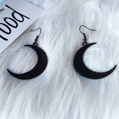 Boho Moon Crescent Drop Earring