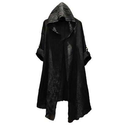 Boho Chic Loose Hooded Cardigan - Top Boho