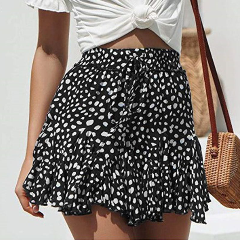 Boho Ruffled Pattern Short Skirts - Top Boho