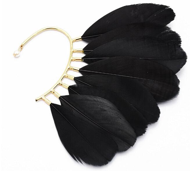 Boho Feather Ear Cuff - Top Boho