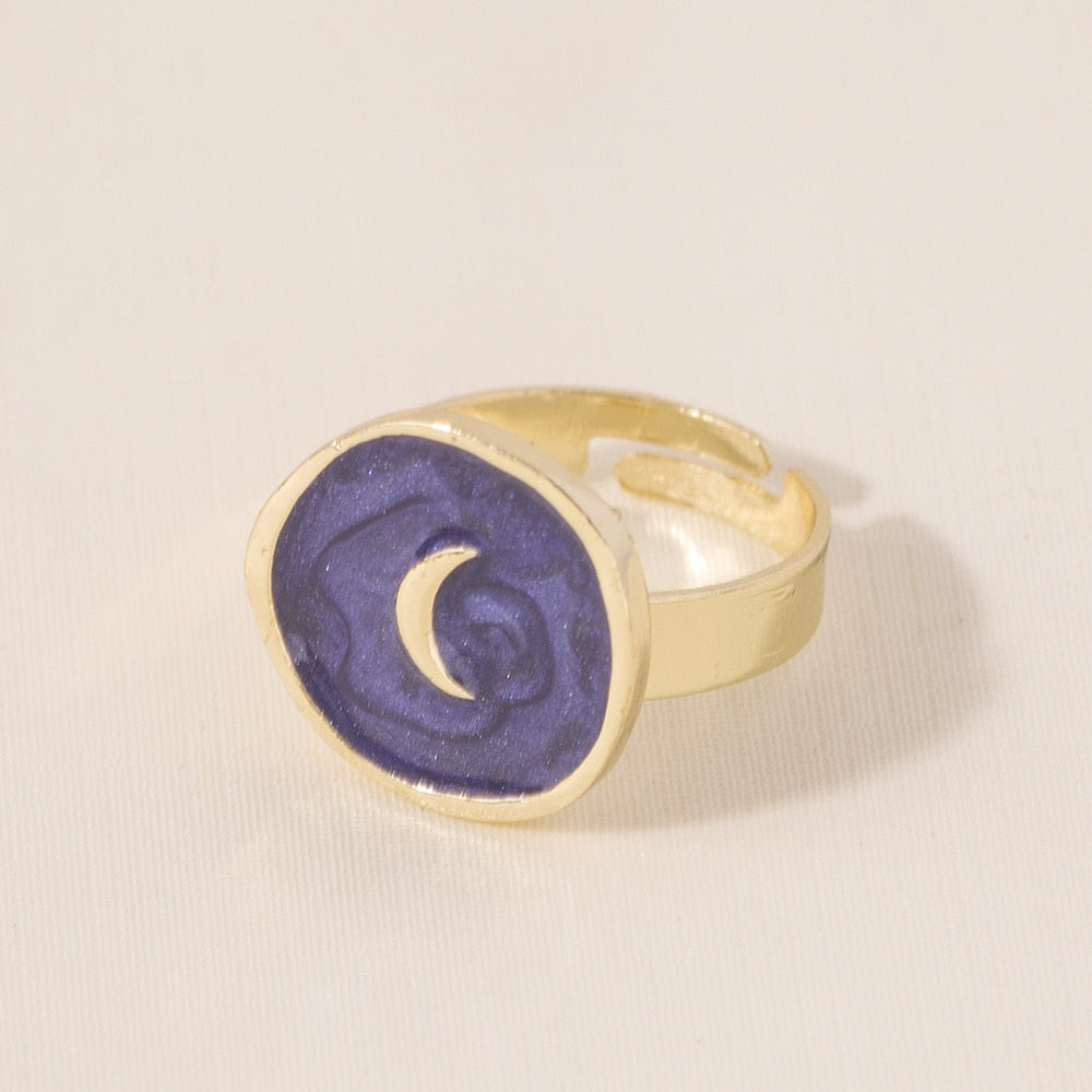Moon Star Earrings, Rings & Necklace