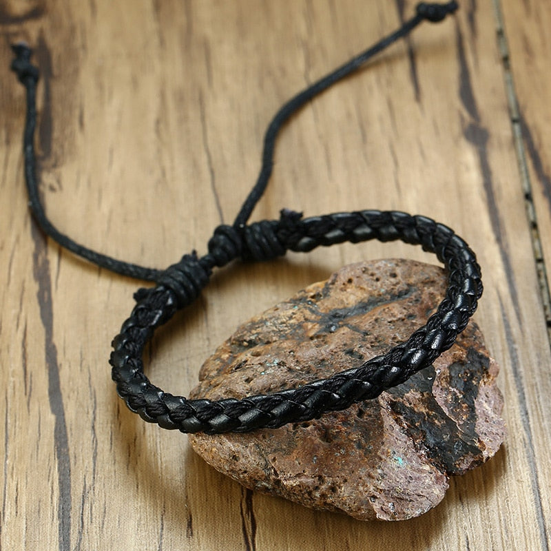 Boho Braided Wrap Leather Wristbands Set - Top Boho