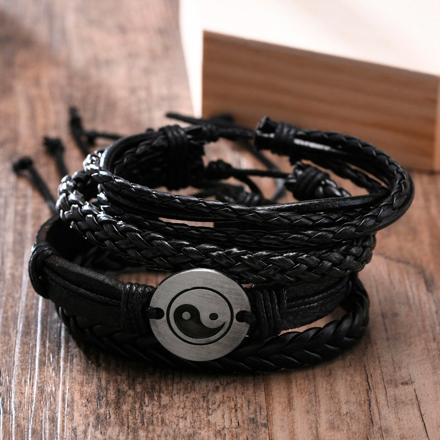 Boho Braided Wrap Leather Wristbands Set - Top Boho