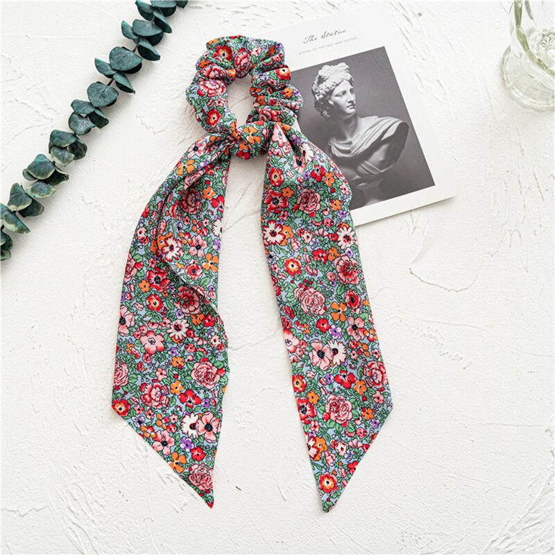 Boho Chic Ribbon Hair Scrunchies