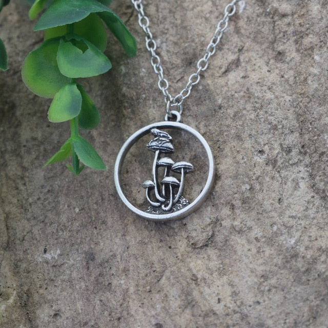 Mushroom Planet Pendant Necklace - Top Boho