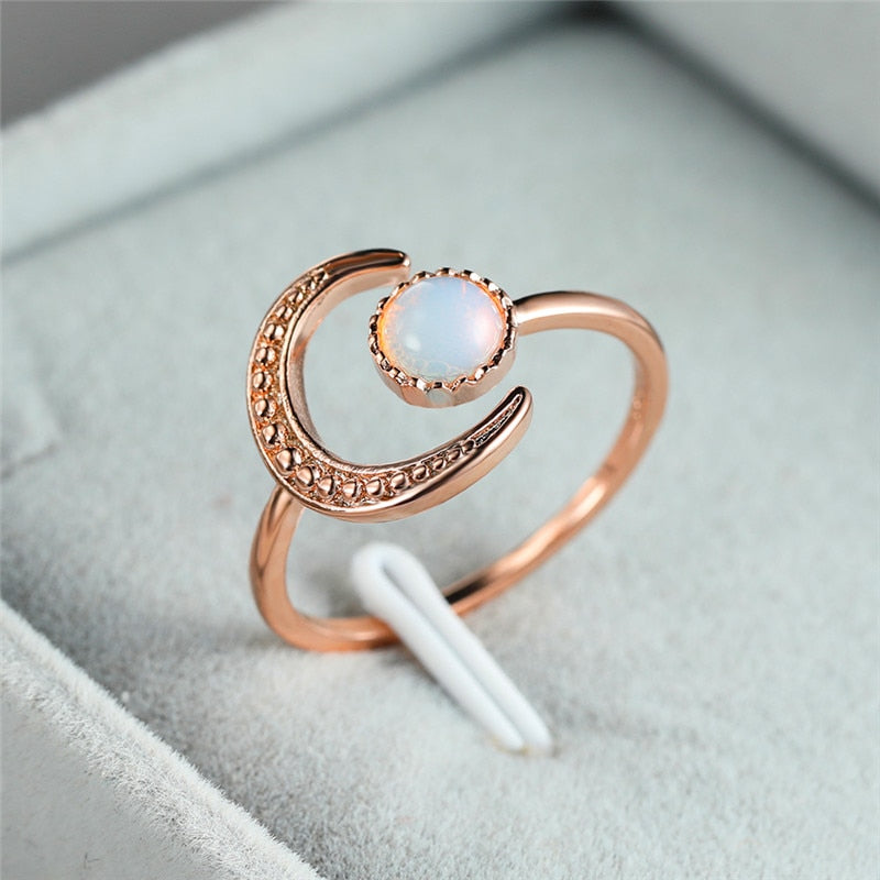 Boho Moonstone Vintage Ring