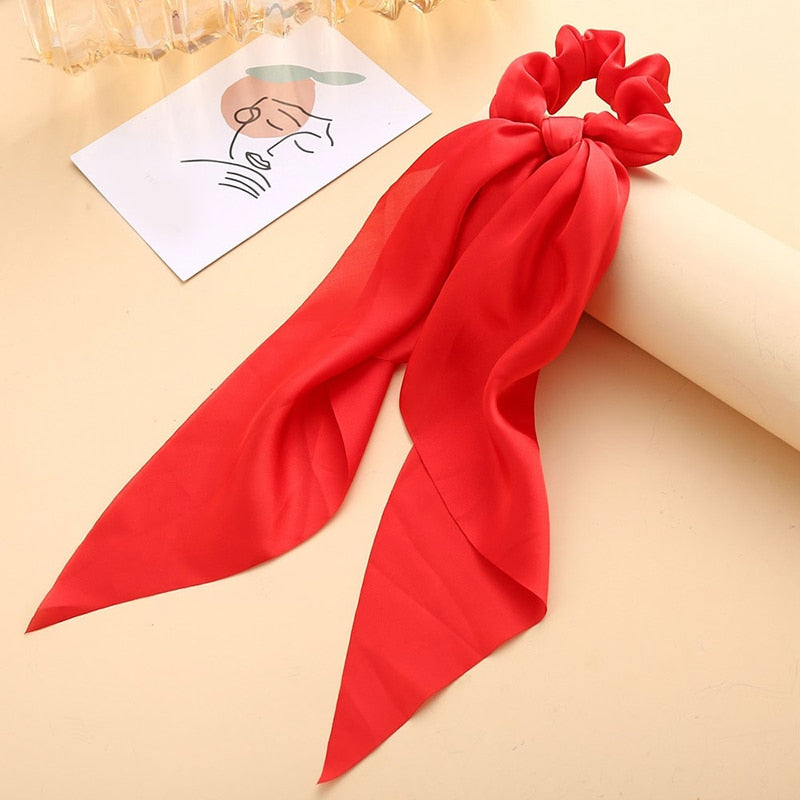 Boho Chic Ribbon Hair Scrunchies