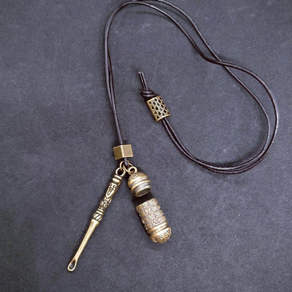 Mini Spoon with Brass Jar Pendants - Top Boho