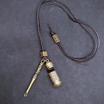 Mini Spoon with Brass Jar Pendants - Top Boho