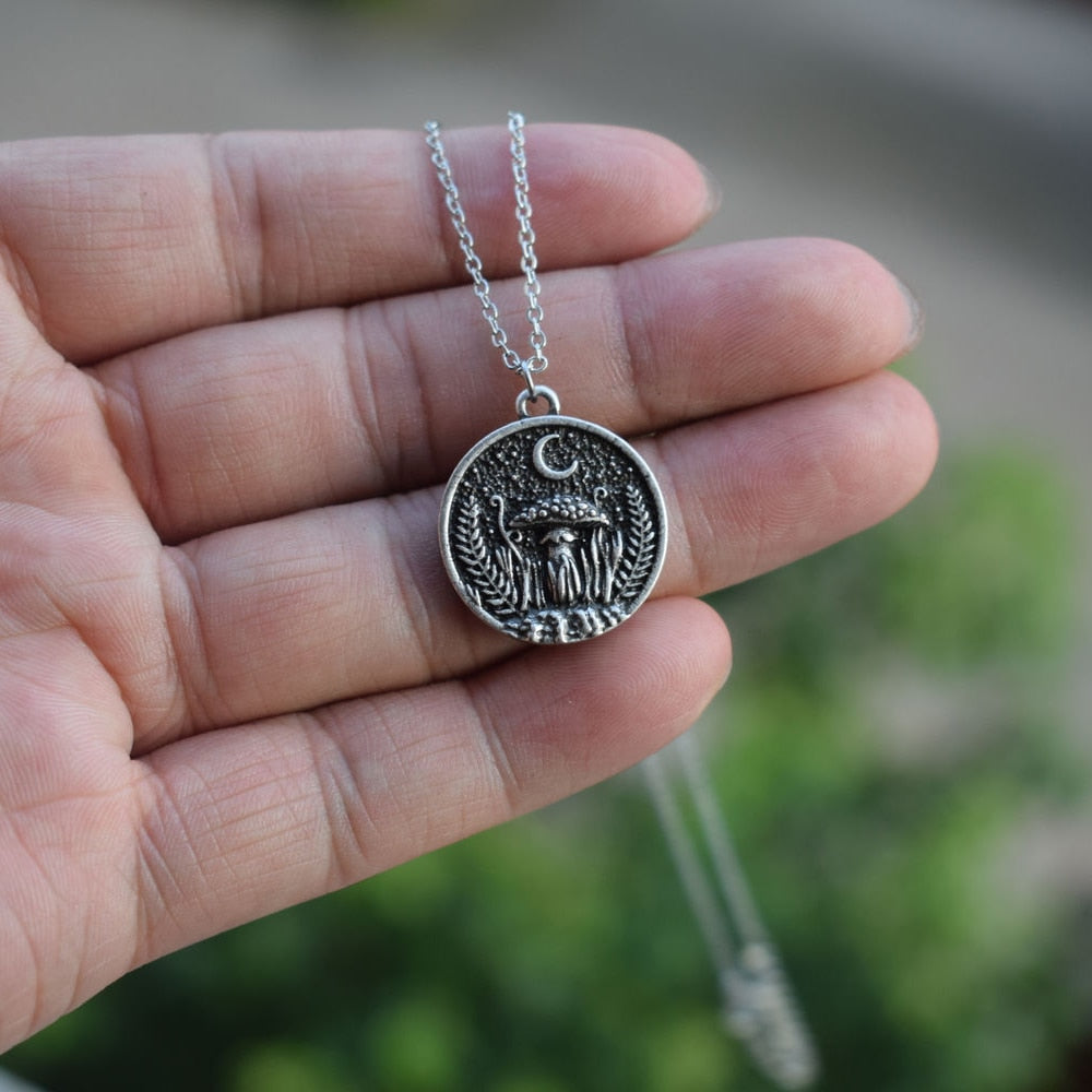 Mushroom Planet Pendant Necklace - Top Boho
