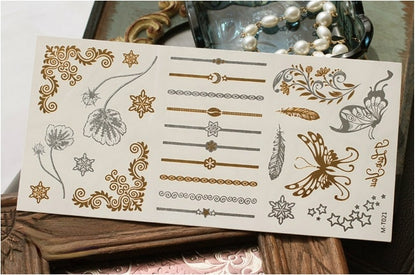 Metallic Body Art Tattoo Sticker - Top Boho