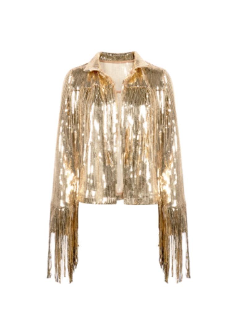Tassel Sequin Jacket - Top Boho