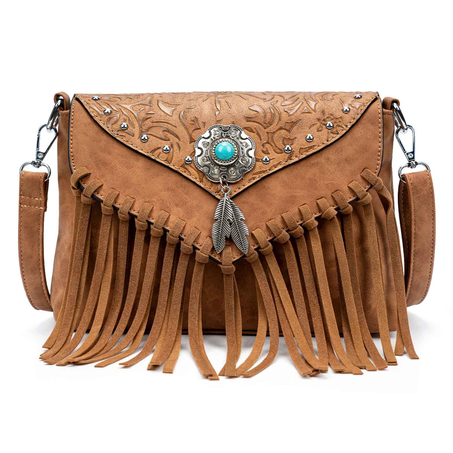 Bohemian Crossbody Bag with Tassels - Top Boho
