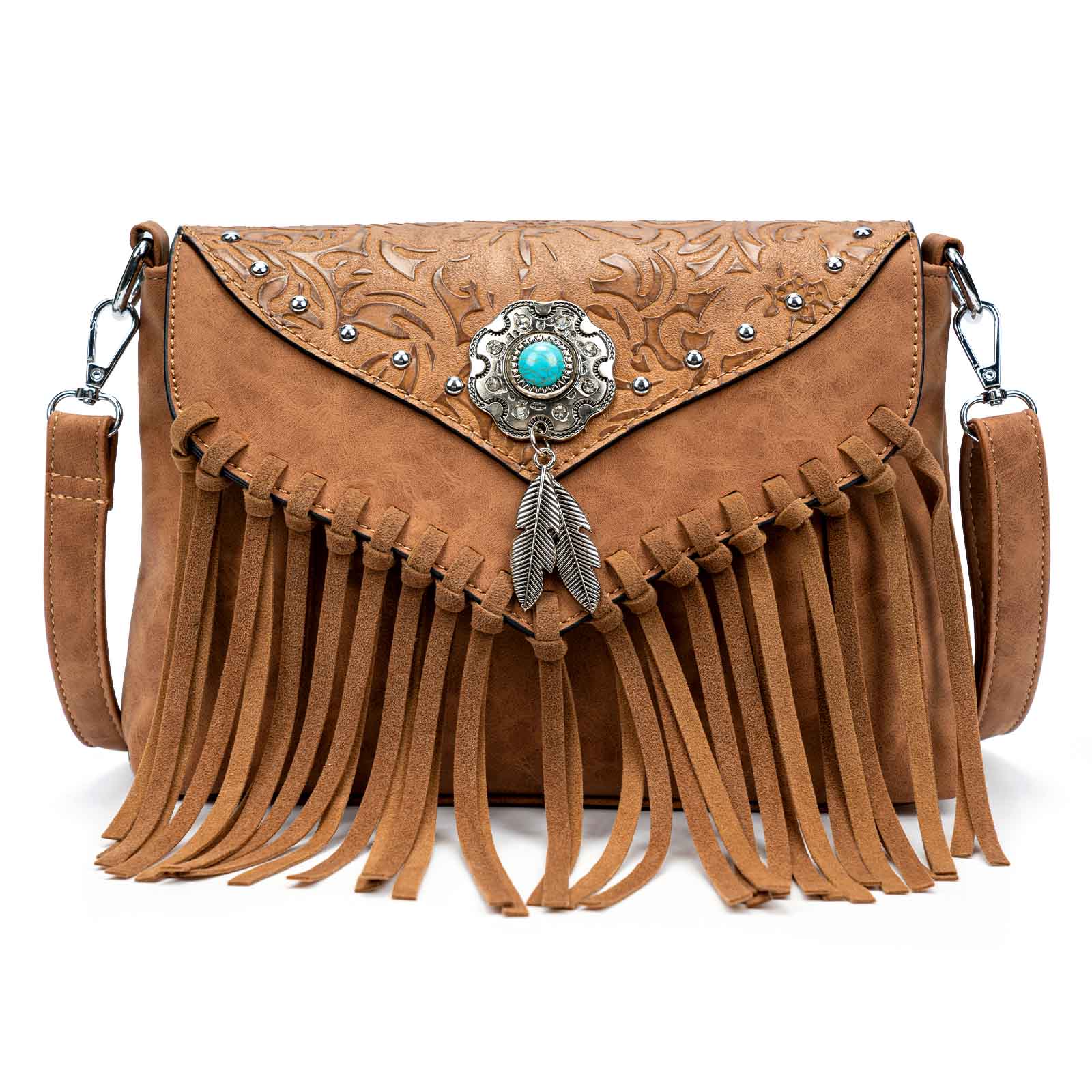 Bohemian Crossbody Bag with Tassels - Top Boho