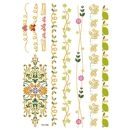 Metallic Body Art Tattoo Sticker - Top Boho
