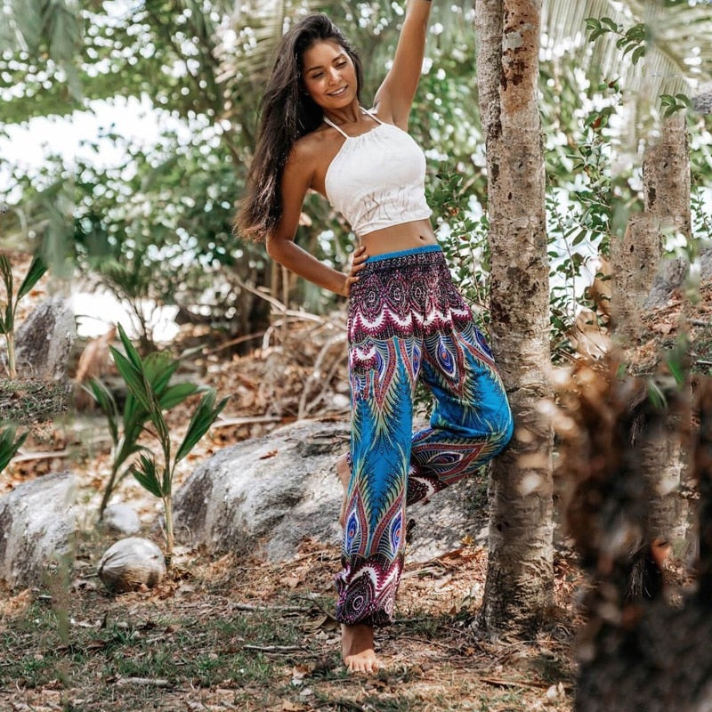 Boho Printed Harem Pants - Top Boho