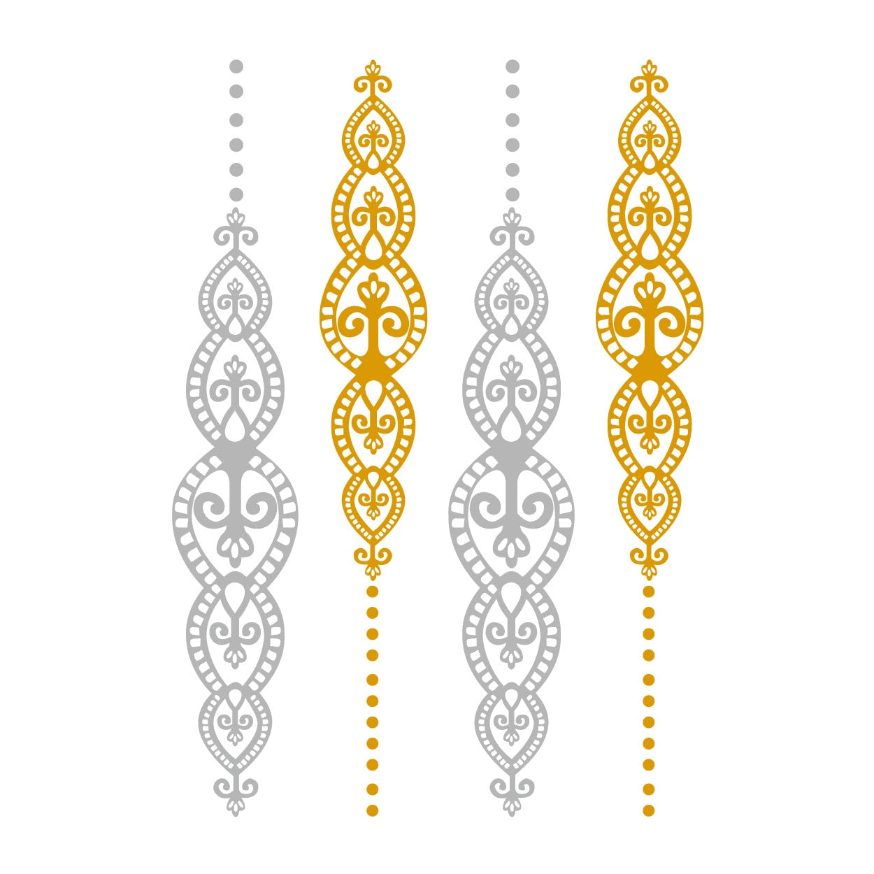 Metallic Body Art Tattoo Sticker - Top Boho