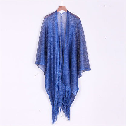 Sheer Knitted Boho Tunic Cover Up - Top Boho