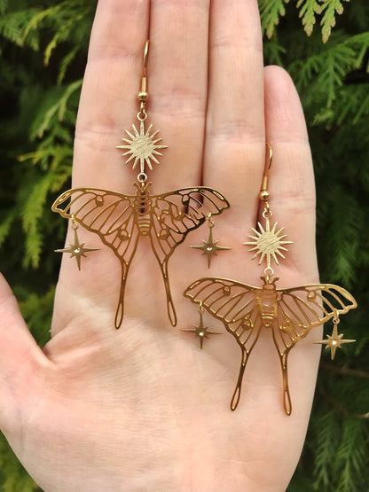 Boho Sun Butterfly Earrings
