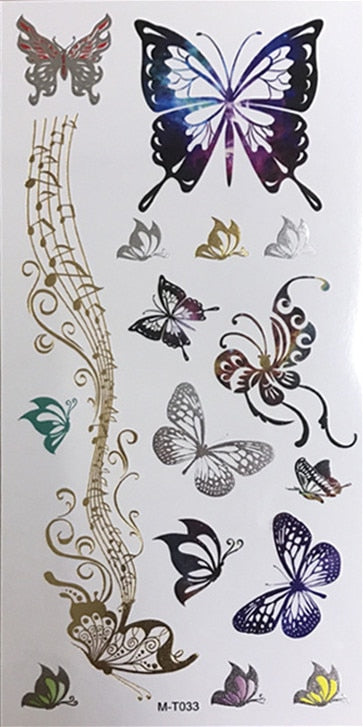 Metallic Body Art Tattoo Sticker - Top Boho