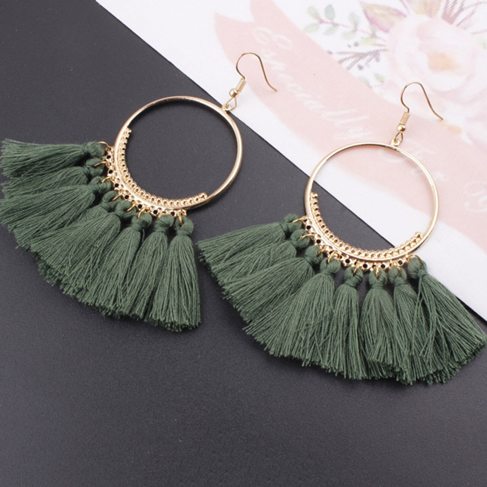 Bohemian Tassel Drop Earrings - Top Boho