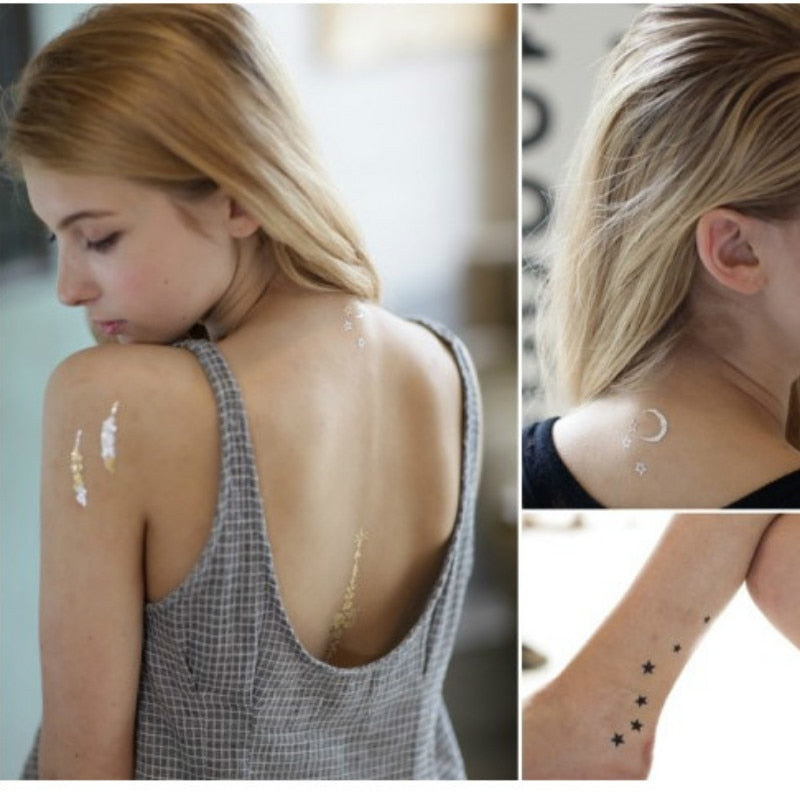 Metallic Body Art Tattoo Sticker - Top Boho