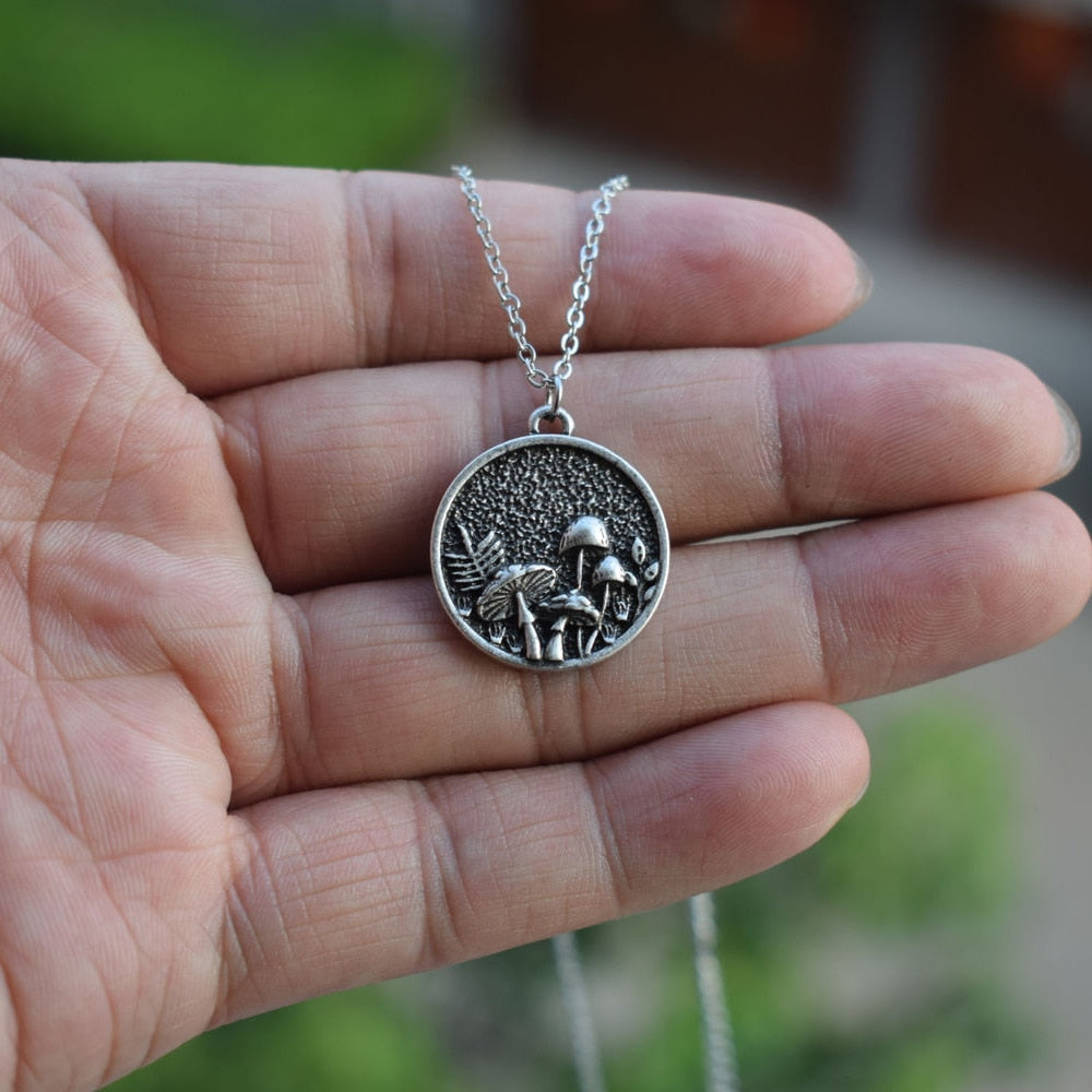 Mushroom Planet Pendant Necklace - Top Boho