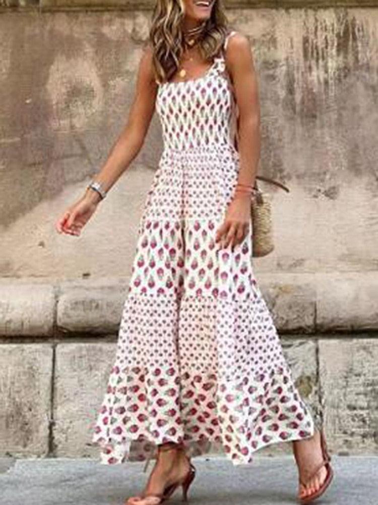 Boho Casual Loose Sleeveless Dress - Top Boho
