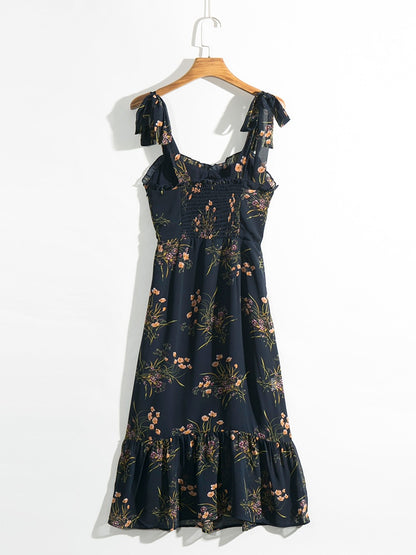 Elegant Floral Boho Maxi Dress