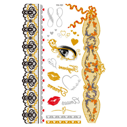 Metallic Body Art Tattoo Sticker - Top Boho