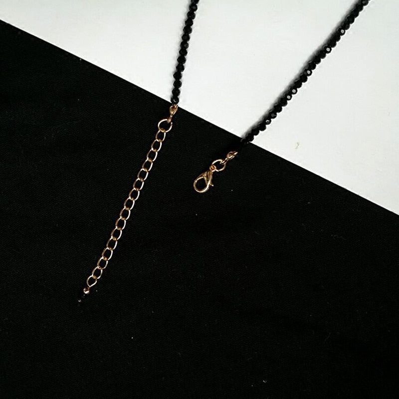 Boho Chic Black Bead Necklace - Top Boho