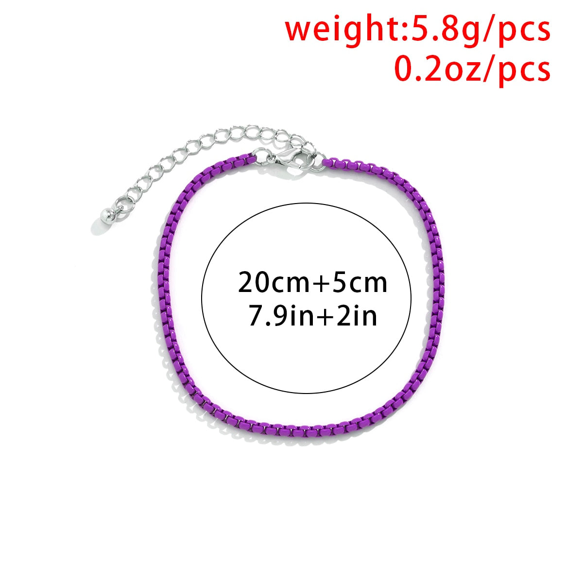 Colorful Iron Chain Anklet - Top Boho