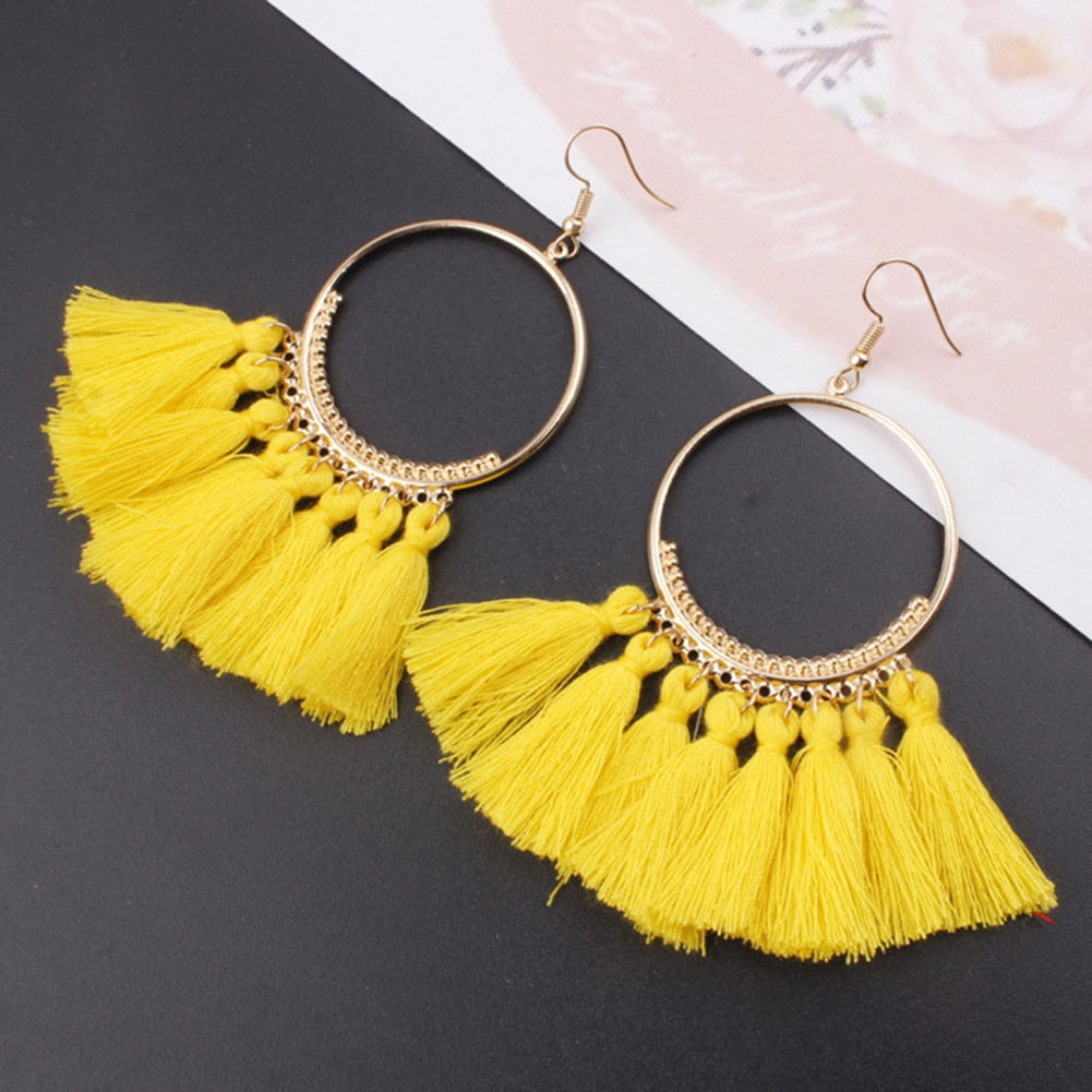 Bohemian Tassel Drop Earrings - Top Boho