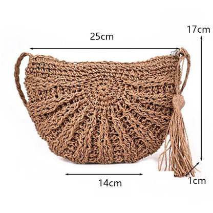 Handmade Woven Straw Beach Bags - Top Boho