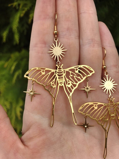 Boho Sun Butterfly Earrings