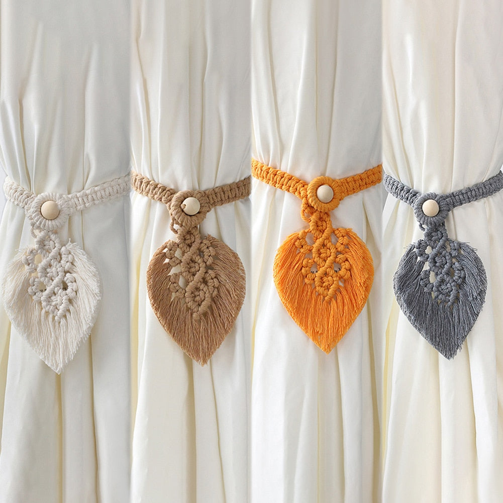 Boho Leaf Curtain Tieback - Top Boho