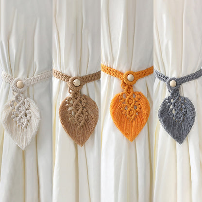 Boho Leaf Curtain Tieback - Top Boho