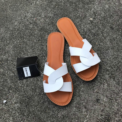 Faux Leather Interlocking Sandals - Top Boho