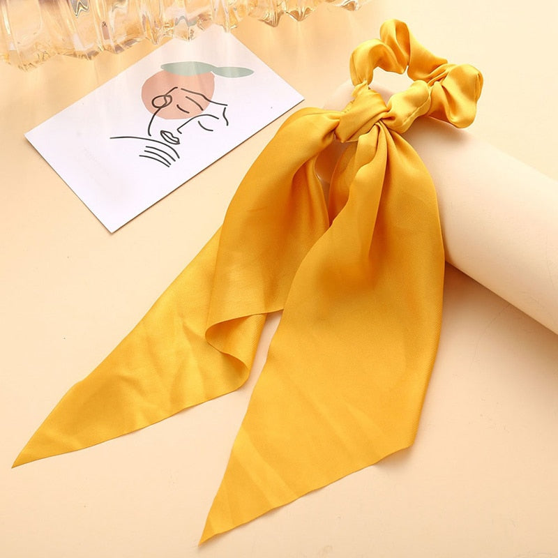 Boho Chic Ribbon Hair Scrunchies