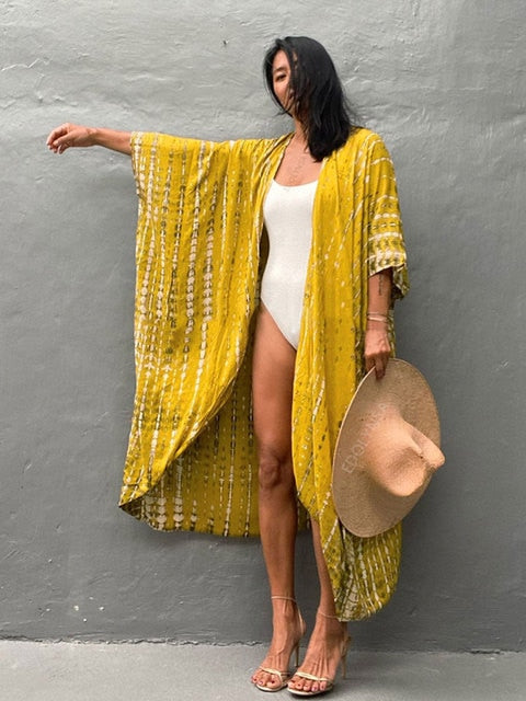 Embroidery Kaftan Boho Beach Tunic - Top Boho