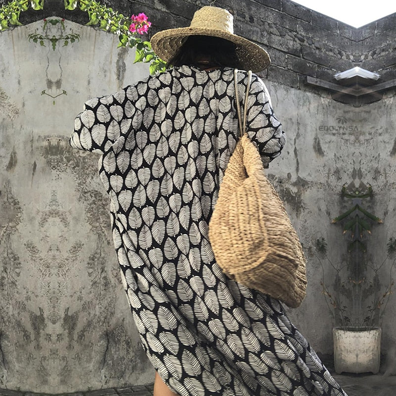 Embroidery Kaftan Boho Beach Tunic - Top Boho