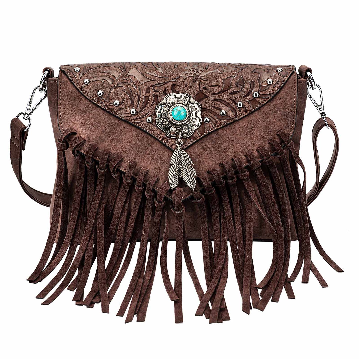 Bohemian Crossbody Bag with Tassels - Top Boho