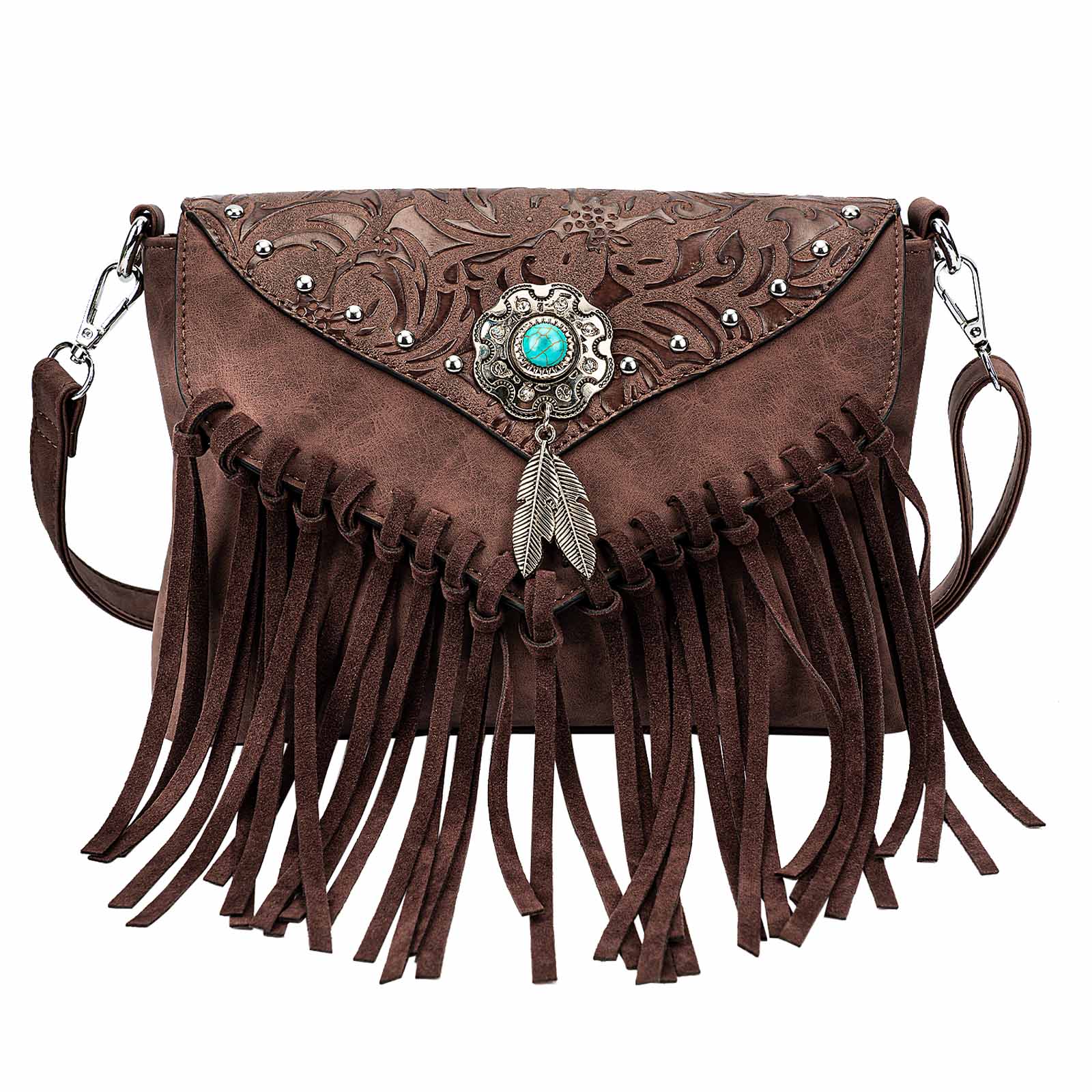 Bohemian Crossbody Bag with Tassels - Top Boho