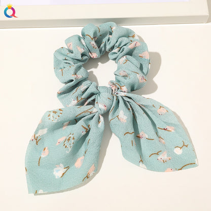 Boho Floral Bowknot Hair Ties