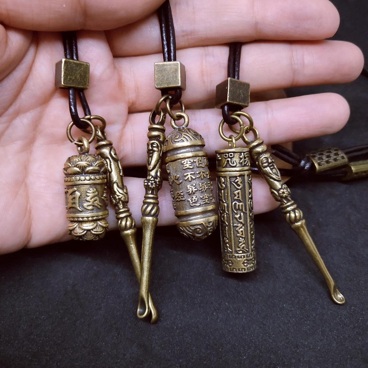 Mini Spoon with Brass Jar Pendants - Top Boho